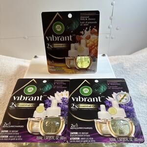 2-2 Ct Air Wick Vibrant Plugins Lavender Waterlily 1- 2 Ct Almond Milk And Honey